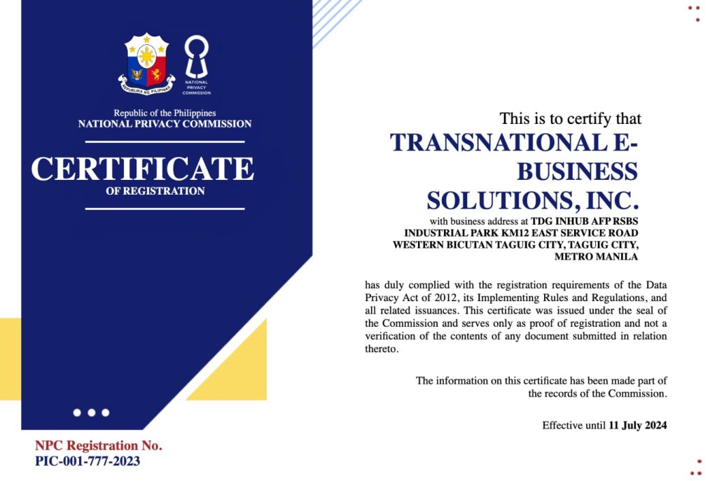 Transnational E-Business Solutions, Inc.